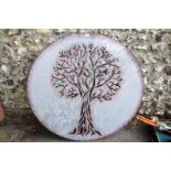 A tree of life garden wall display, 100cm wide.