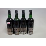 Four bottles of Croft 1960 vintage port, (3bn/1ms). (4)