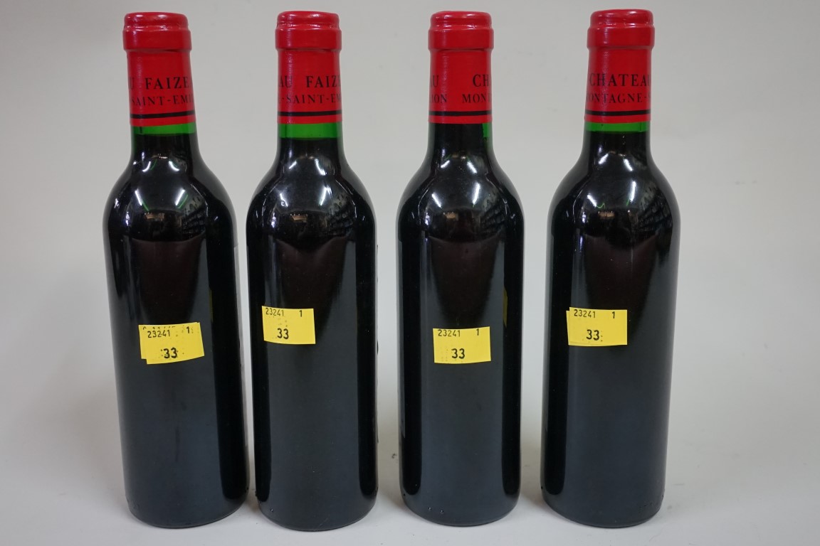 Four 37.5cl bottles of Chateau Faizeau Vieilles Vignes, 1995, Montagne Ste Emilion, (in). (4) - Image 4 of 4