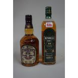 Two 70cl bottles of whisky, comprising: Bushmills 10 year old; and Chivas Regal 12 year old. (2)