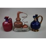 A bottle of Evan Williams 'Kentucky Straight Bourbon Whisky', in novelty pottery cistern decanter (