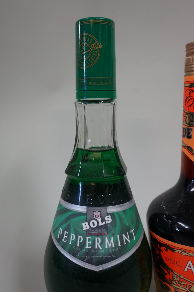 Five various bottles of liqueur, to include: an old 1 litre Gombar Triplice; and a 35cl - Image 2 of 2