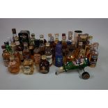 Forty one old 5cl whisky miniatures, single malt and blended, (some low levels); together with a