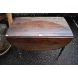 (LC) A 19th century mahogany pembroke table, 84cm wide x 48cm deep x 69cm high.