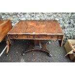 A 19th century rosewood sofa table, 96cm wide x 68cm deep x 72cm high.