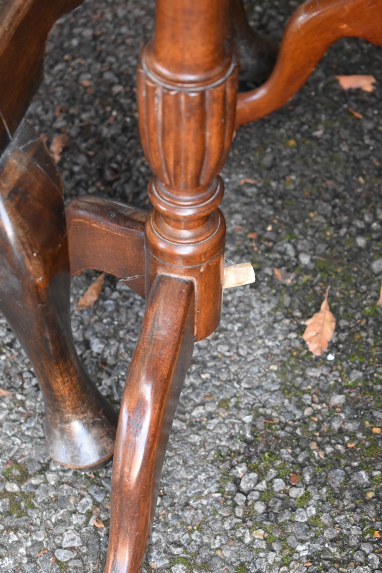 A mahogany wine table; together with an Edwardian wine table, a stool, a miniature chair and one - Image 2 of 3