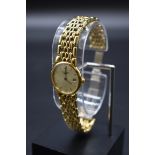 A boxed Longines 'Les Grandes Classiques' gold plated quartz bracelet watch, 24mm, ref L5 132 2.