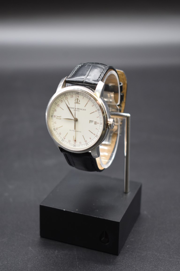 A Baume & Mercier Classima XL GMT stainless steel automatic wristwatch, No.5534.432, 42mm, on - Image 3 of 6