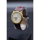 An Audemars Piguet 18ct gold automatic calendar wristwatch with power reserve, case No.C77800, 36mm,