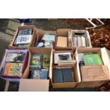 Eight boxes of mixed books; to include art reference and miscellaneous.