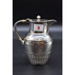 A Victorian silver hot water jug, by Charles Stuart Harris, London 1880, 14.5cm, gross weight 375g.