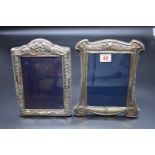 Two silver photograph frames, by Carrs of Sheffield Ltd, Sheffield 1992/3, each 24cm high.