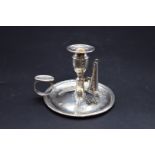 A George III silver chamberstick, by John Emes, London 1802, 8cm high, 159g.