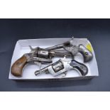 Two antique pocket revolvers; Please note we now believe these to be starter pistols.