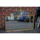 A gilt framed overmantel mirror, 118cm wide x 92cm high.