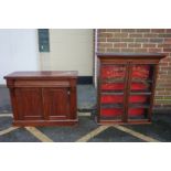 An antique mahogany chiffonier, 105cm wide; together with a bookcase top, 115cm high.