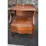 A 19th century mahogany commode, 58cm wide.