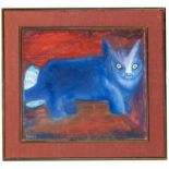 Pictures: Gerald Moore, Study of a Cat, Signed with initials and dated ‘88, 54cm by 60cm, Part of