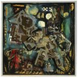 Pictures: Gerald Moore, Abstract with Metal Horse, Initialled GM, Mixed Media, 121cm by 120cm,