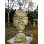 Garden pots and urns: An rare Doulton stoneware urn, late 19th century, 91cm high , From a Private