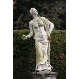 Garden statues: A rare lead figure of an allegorical figure, Low Countries, 18th century, 155cm