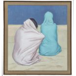Pictures: ▲ Clifford Hall (British, 1904-1973), Women with beach towels, Oil on board, 90cm by 81cm,