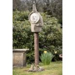 Modern and Garden Sculpture: Gerald Moore, Agamemnon mask and helmet, Ciment fondu and cast iron,