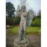 Garden statues: A bronze angel, late 20th century, 104cm high, From a Private Collection in Ireland,