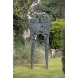 Modern and Garden Sculpture: Gerald Moore, Man the Destroyer , Bronze, inscribed Gerald Moore,