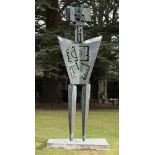 Modern and Garden Sculpture: Gerald Moore, A monumental standing stylised figure, Bronze, 322cm