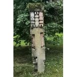 Modern and Garden Sculpture: Gerald Moore, Abstract totem, Ciment fondu, 182cm high, Part of the