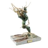 Modern and Garden Sculpture: Gerald Moore, Somewhere over the Rainbow, Bronze, barbed wire and