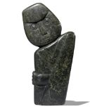 Modern and Garden Sculpture: Edward Chiwawa, A carved serpentine marble figure, Zimbabwean, Signed E
