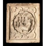 Architectural: A similar Coade stone boundary marker plaque, circa 1780/90, the underside stamped