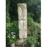Modern and Garden Sculpture: Gerald Moore, Standing stylised nude, Limestone, 150cm high, Featured