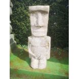 Modern and Garden Sculpture: Gerald Moore, Totem figure, Ciment fondu, 142cm high, Part of the