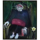 Pictures: Gerald Moore, Self Portrait as a Cardinal called Marilyn, Initialled and dated ‘84, Oil on