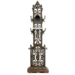 Hall furniture: A Victorian cast iron stick stand, 176cm high, Part of the Late Dr Gerald Moore