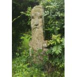 Modern and Garden Sculpture: Gerald Moore, Totem head, Ciment fondu, 115cm high, Part of the Late Dr