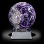 Minerals: An amethyst sphereIndiaon metal stand15cm diameter