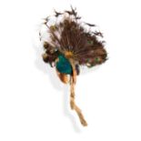 Taxidermy: A Peacock wall mountmodern120cm