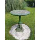 A Victorian cast iron cast iron circular occasional table