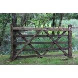 A five bar wooden gate