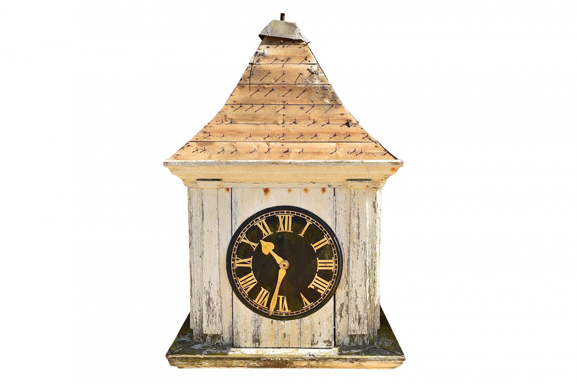 A Victorian painted pine clock turret - Image 2 of 2