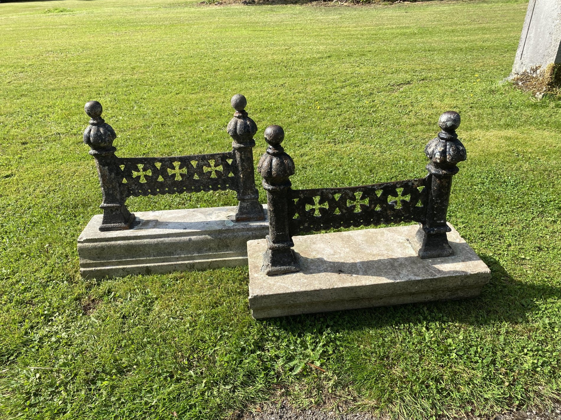 A pair of substantial Victorian cast iron boot scrapers - Image 2 of 2