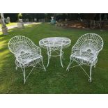 A suite of wirework furniture