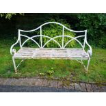 A Regency style wrought iron seat