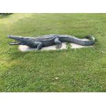 A bronze crocodile