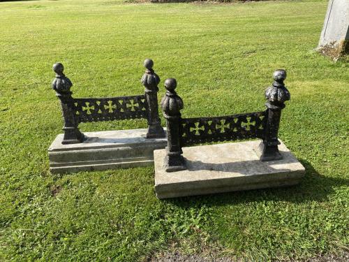 A pair of substantial Victorian cast iron boot scrapers