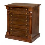 A Mahogany Eight Drawer Collectors Cabinet